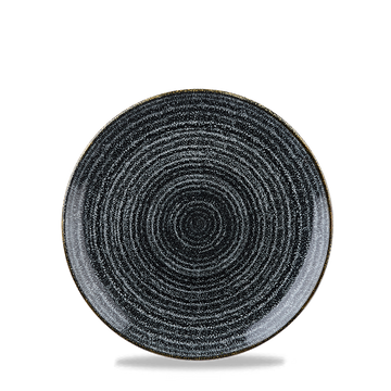 Homespun Charcoal Black Coupe Plate 16.5cm